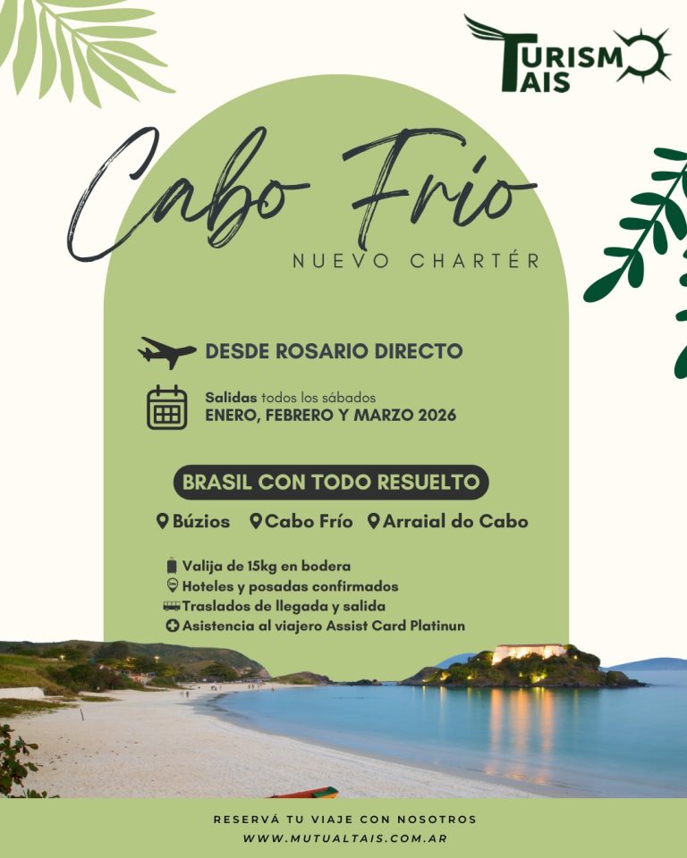 Charter Cabo Frio – Verano 2026!!!